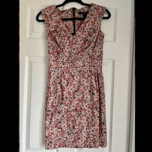 Floral dress with cap sleeves